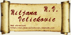 Miljana Veličković vizit kartica